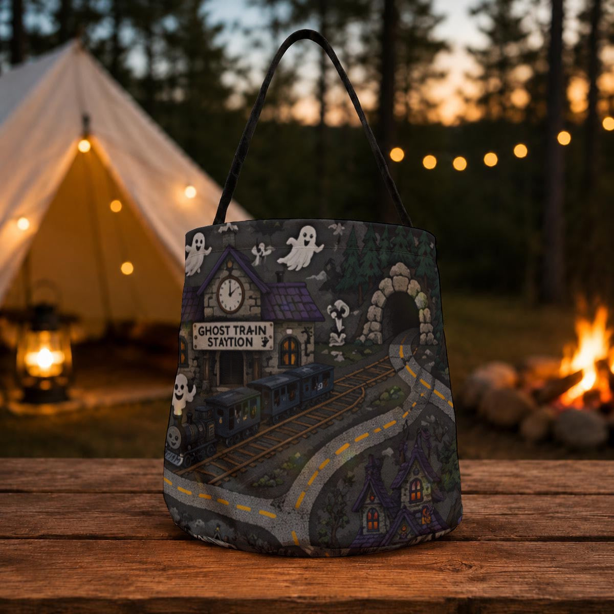 Spooky Season LED-Illuminated Bucket Bag