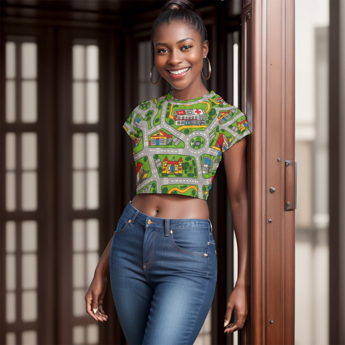 Women's Raglan Cropped T-shirt