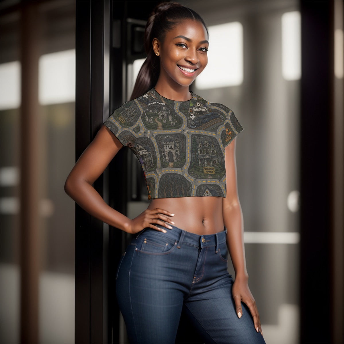 Spooky Season Women's Raglan Cropped T-shirt