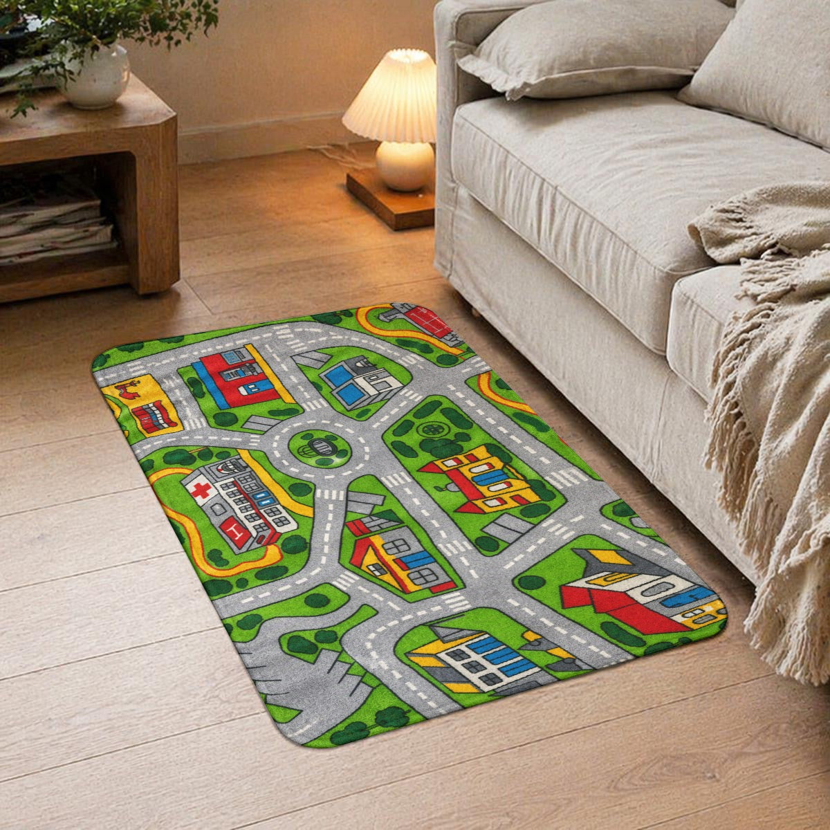 Rounded Diatom Mud Floor Mat Printed in Canada