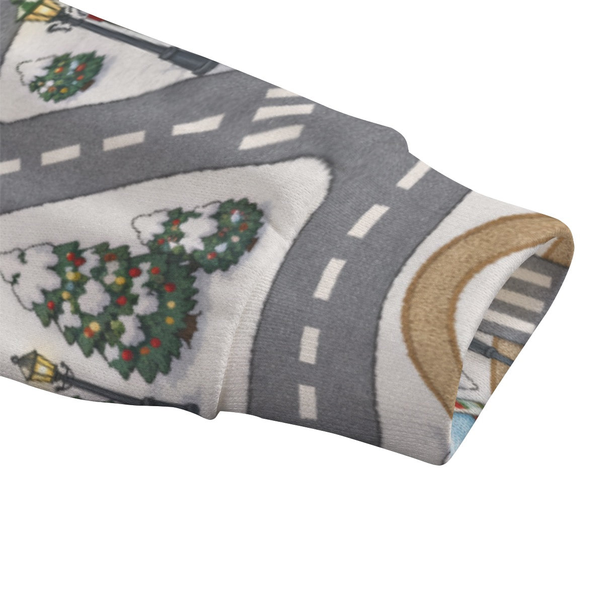 Christmas Theme Knitted Fleece Sweater | Plus Size