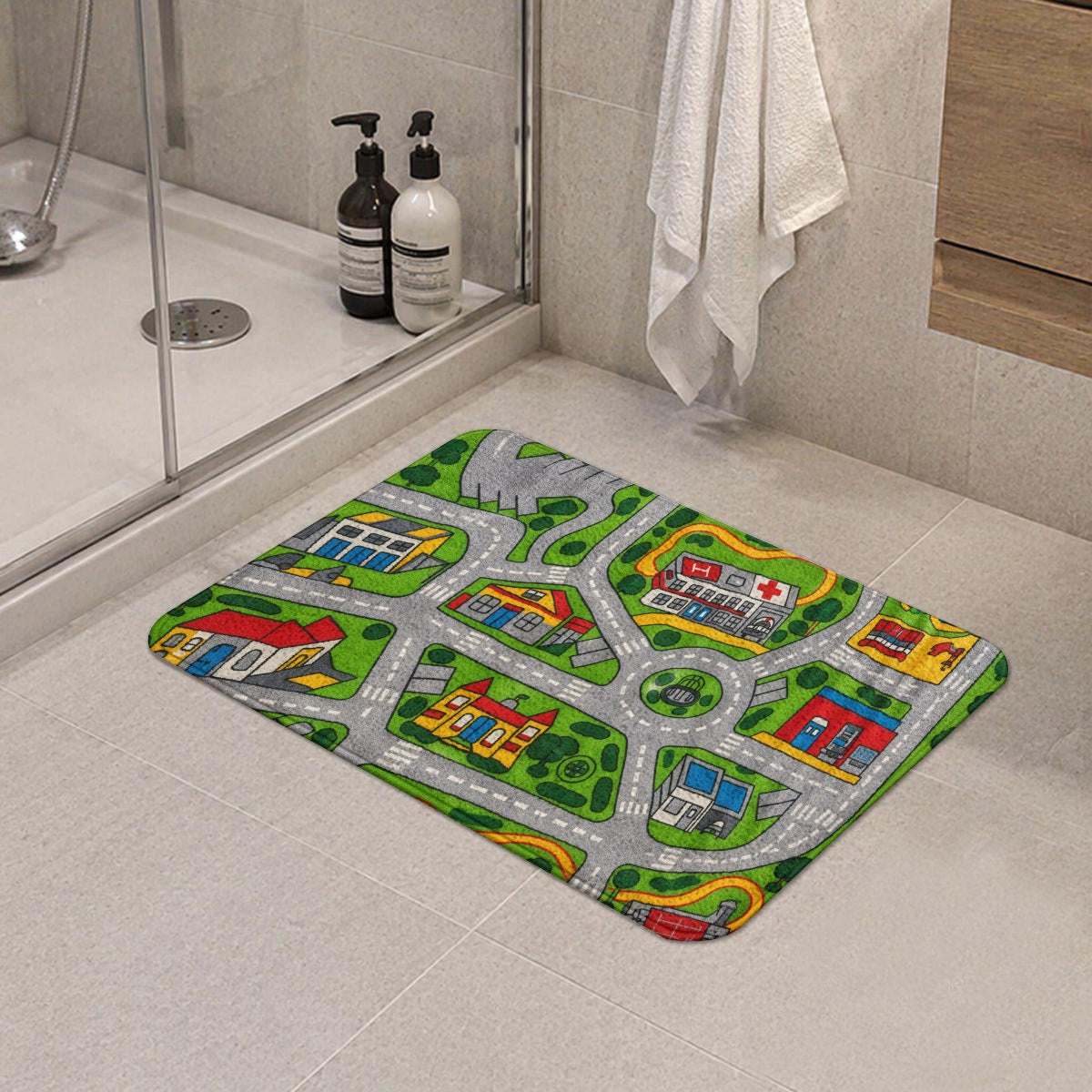 Rounded Diatom Mud Floor Mat Printed in Canada